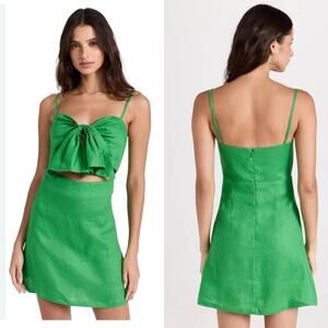 Hevron Kelly Green Calan Cutout Mini Dress Size 4 NWT